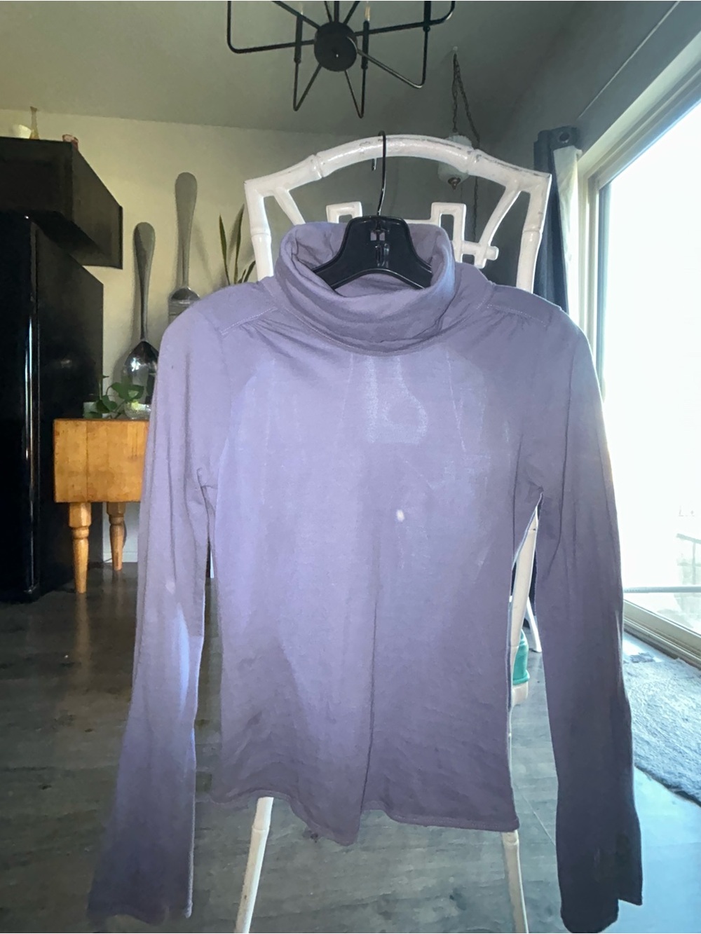 Vintage Diesel Open-Back Long Sleeve Top in Lavender
